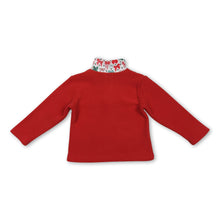 Load image into Gallery viewer, Red bow long sleeves kids girls Christmas zipper pullover