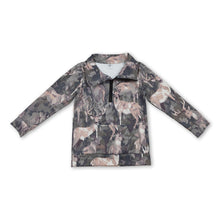 Load image into Gallery viewer, Long sleeves deer hunting baby kids zipper pullover