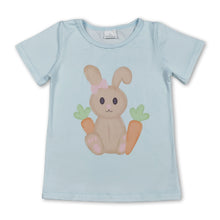 Load image into Gallery viewer, Short sleeves carrot rabbit baby girls Easter shirt