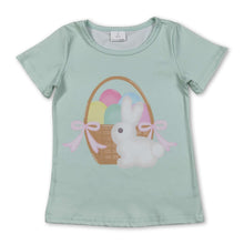 Load image into Gallery viewer, Short sleeves eggs rabbit bow kids girls Easter shirt