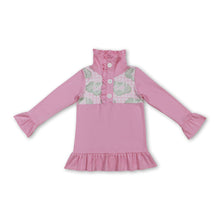 Load image into Gallery viewer, Pink long sleeves ruffle golf plaid baby girls pullover