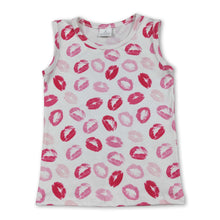 Load image into Gallery viewer, Sleeveless lips kids girls Valentine's shirt