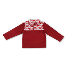 Load image into Gallery viewer, Red heart bow kids girls Valentine's zipper pullover