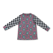 Load image into Gallery viewer, Black plaid thunder western kids button down shirt