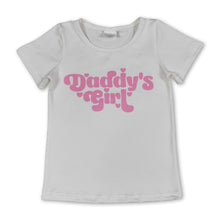 Load image into Gallery viewer, Short sleeves pink daddy's girl baby kids summer shirt