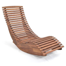 Load image into Gallery viewer, Premium Acacia Wood Rocking Chair Widened High Back Slatted Seat