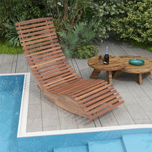 Load image into Gallery viewer, Premium Acacia Wood Rocking Chair Widened High Back Slatted Seat