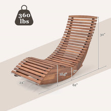 Load image into Gallery viewer, Premium Acacia Wood Rocking Chair Widened High Back Slatted Seat