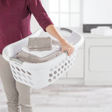 Load image into Gallery viewer, Set of 6 White Laundry Baskets w/ Carry Handles