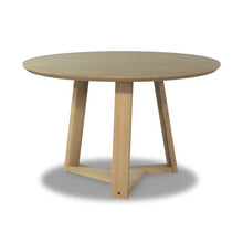 Load image into Gallery viewer, 48 Inch Round Scandinavian Solid Wood Dining Table in Blonde