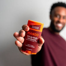 Load image into Gallery viewer, Mando Whole Body Men's Smooth Solid Deodorant Bourbon Leather 2.6oz - New