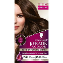 Load image into Gallery viewer, Schwarzkopf Keratin Permanent Hair Color Cappuccino 2.08 fl oz - New
