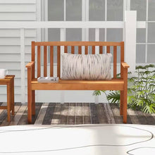 Load image into Gallery viewer, Solid Wood 4-Ft. Outdoor Patio Garden Bench - 800 lbs. Weight Capacity