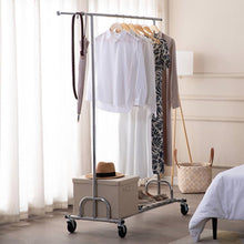 Load image into Gallery viewer, Heavy Duty Metal Clothing Garment Rack with Lockable Wheels - 450 lbs. Capacity