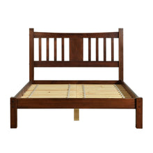 Load image into Gallery viewer, King Farmhouse Style Solid Wood Platform Bed Frame with Headboard in Cherry