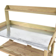 Load image into Gallery viewer, Outdoor Garden Workstation Potting Bench with Metal Top