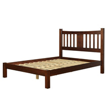 Load image into Gallery viewer, Queen Farmhouse Style Solid Wood Platform Bed Frame with Headboard in Cherry