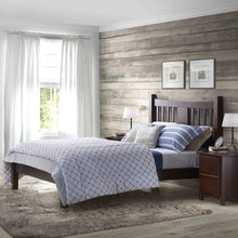 Load image into Gallery viewer, Queen Farmhouse Style Solid Wood Platform Bed Frame with Headboard in Cherry
