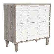 Load image into Gallery viewer, Modern Grey/White Wood 2 Drawer Filing Cabinet Printer Stand