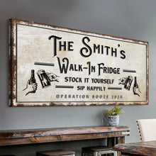 Load image into Gallery viewer, Walk-In Fridge Stock It Yourself Bar Sign