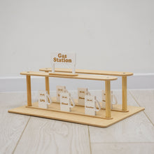 Load image into Gallery viewer, Wooden Gas Station Toy