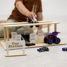 Load image into Gallery viewer, Wooden Gas Station Toy