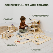 Load image into Gallery viewer, Wooden Gas Station Toy