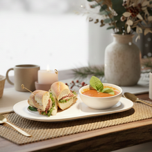 Load image into Gallery viewer, Soup and Sandwich Plate-Set of 4