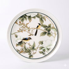 Load image into Gallery viewer, Green Floral Accent Plate - Set of 4