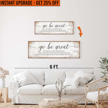 Load image into Gallery viewer, Upgrade Your 36x12 Inches Canvas 'Go Be Great' To 48x16 Inches Canvas