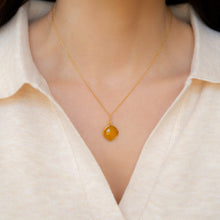 Load image into Gallery viewer, Yellow Chalcedony Pendant Necklace