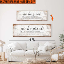 Load image into Gallery viewer, Upgrade Your 48x16 Inches 'Go Be Great' To 60x20 Inches Canvas