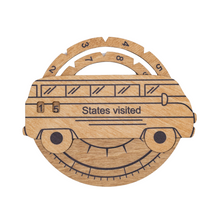Load image into Gallery viewer, Travel Tracker 3D Wooden USA Map –  Gold