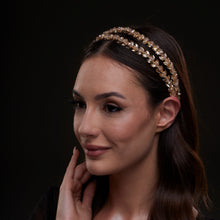 Load image into Gallery viewer, Gold  Crystal Beaded Hairband