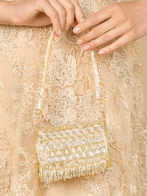 Load image into Gallery viewer, Gold and Silver Mini Flap Bag with Handle