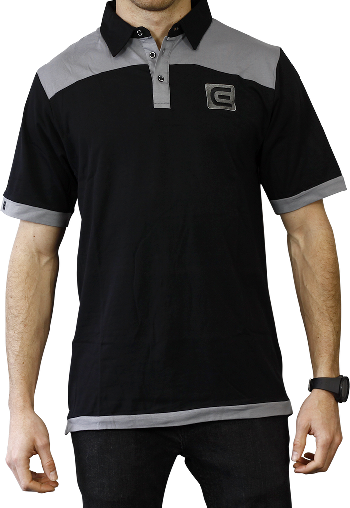 Rockwell Tri-Blend Polo - Black/Gray