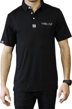 Load image into Gallery viewer, Rockwell Poly-Blend Polo - Black