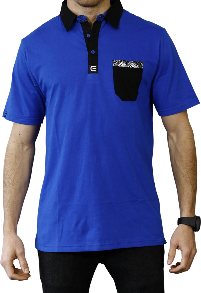 Rockwell Tri-Blend Pocket Polo - Blue