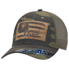 Load image into Gallery viewer, ARIAT Camo Cork Patch (Camo/Green) - Trucker Cap