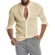 Load image into Gallery viewer, Cotton Linen Shirt Short Sleeve Casual Men's