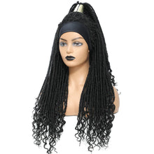 Load image into Gallery viewer, Long 22" Goddess Locs Headband Wig | Curly Ends | Soft Faux Locs | Synthetic Braids | For Women