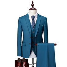Load image into Gallery viewer, 3 Piece Suit Jacket Pants &amp; Vest Business Formal Men's