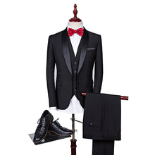 Load image into Gallery viewer, 3 Piece Suit Jacket Coat Pants &amp; Vest  Formal Slim Fit Men's