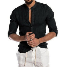 Load image into Gallery viewer, Cotton Linen Shirt Short Sleeve Casual Men's