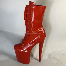 Load image into Gallery viewer, Black Sexy Platform Boots 20cm Heel Women's