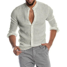 Load image into Gallery viewer, Cotton Linen Shirt Short Sleeve Casual Men's