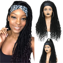 Load image into Gallery viewer, Long 22" Goddess Locs Headband Wig | Curly Ends | Soft Faux Locs | Synthetic Braids | For Women