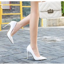 Load image into Gallery viewer, Patent Leather Pointed Stiletto High Heels Women's