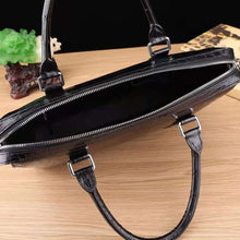 Load image into Gallery viewer, Crocodile belly Briefcase Handmade Business Laptop Bag Men's