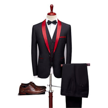 Load image into Gallery viewer, 3 Piece Suit Jacket Coat Pants &amp; Vest  Formal Slim Fit Men's